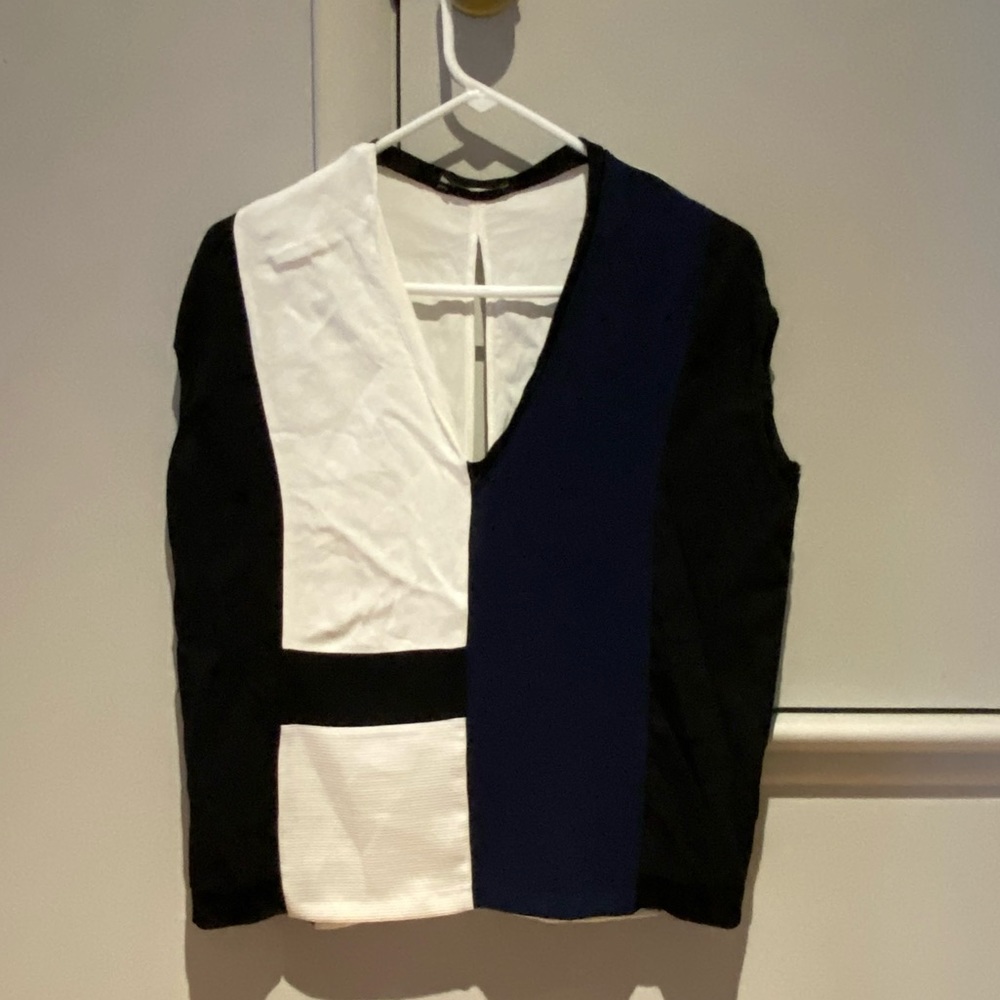Zara top color block Sz S